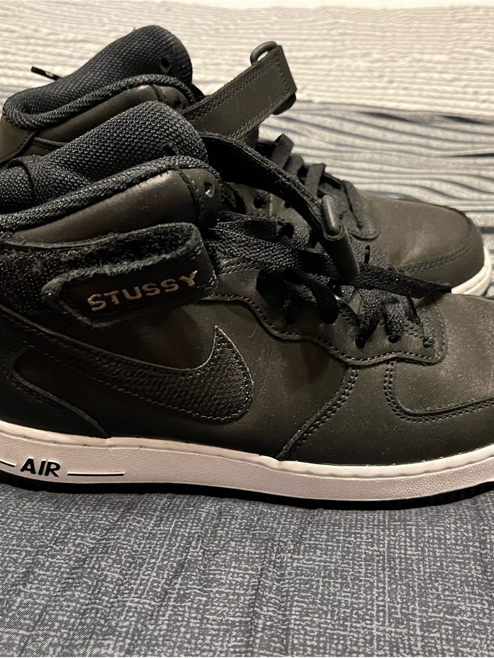 Nike Air Force One Stussy Black and White sz 6.5 mens